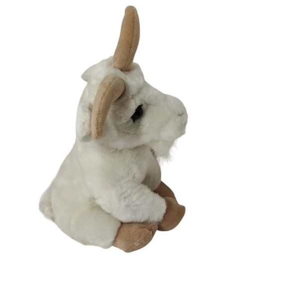 HugFun White Mountain Billy Goat Realistic Stuffed Animal Plush Toy 9 inch - Picture 6 of 9